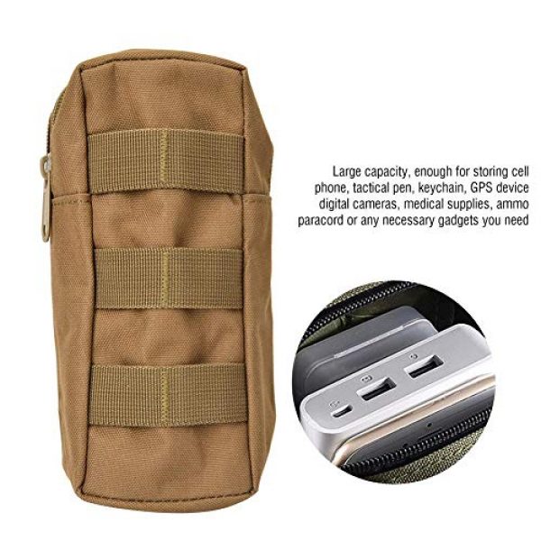 Pasamer Tactical Pouch 7 Pasamer Tacticals-Pouches,Nylon Waterproof Outdoor Camping Accessory Bags Hanging Waist Bag for Hiking Running Cycling Climbing Travel (Khaki)