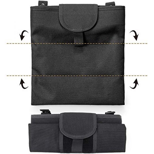 Livans Tactical Pouch 2 Livans Roll-up Molle Dump Pouch, Tactical Floding Ammo Recovery Pouches Drawstring Magazine Recycling Bag for Airsoft Hunting Gear Paintball Wargame Include 1 pcs Grimlock