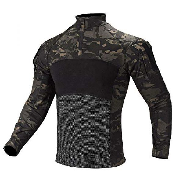 SINAIRSOFT Tactical Shirt 1 Men's Tactical Military Combat Shirt Long Sleeve Army Camo Shirts