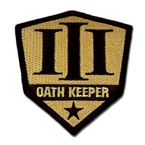 BASTION Airsoft Morale Patch 1 BASTION Morale Patches (Oath Keeper, Tan) | 3D Embroidered Patches with Hook & Loop Fastener Backing | Well-Made Clean Stitching | Military Patches Ideal for Tactical Bag, Hats & Vest