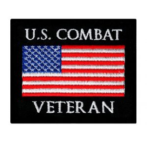 Cypress Collectibles Embroidered Patches Airsoft Morale Patch 1 US Combat Veteran Embroidered Patch War Military Iron-On Emblem Vet Flag