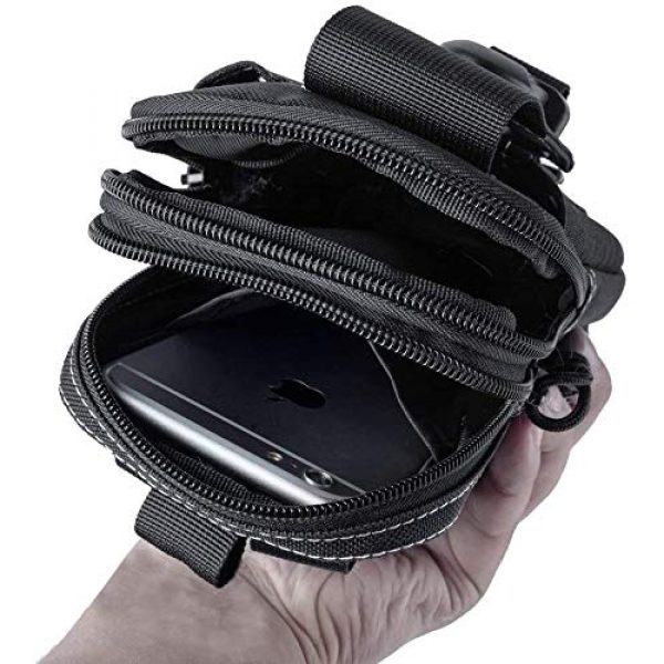 QINYUN Tactical Pouch 4 Utility Tactical Gadget Waist Bag Outdoor Portable Sports Waist Bags for Sports Travel Hiking Running Cycling Camping Multifunctional Sports Running Bag2 Pack