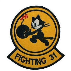 Embroidery Patch Airsoft Morale Patch 1 Navy Fighting 31 Squadron Felix The Cat Bomb Military Hook Loop Tactics Morale Embroidered Patch