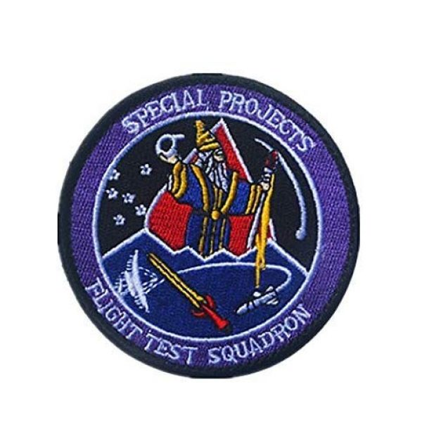 Tactical Embroidery Patch Airsoft Morale Patch 1 Air Force Black Ops Flight Test Squadron Special Projects Area 51 Aviation Embroidery Patch Military Tactical Morale Patch Badges Emblem Applique Hook Patches for Clothes Backpack Accessories
