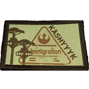 RedheadedTshirts Airsoft Morale Patch 1 Star Wars KASHYYYK Passport Stamp Morale Patch. 2x3" Hook and Loop Patch. Made in The USA