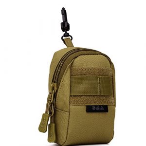 EZYoutdoor Tactical Pouch 1 Tactical Pouch Mini Military Purse Small Organizer Hanging Military Vice Bag Compact Tactical Molle EDC Utility Gadget Pouch Tools Waist Bag Phone Hanging Pouch Phone Key Camping Phones Mini Bag