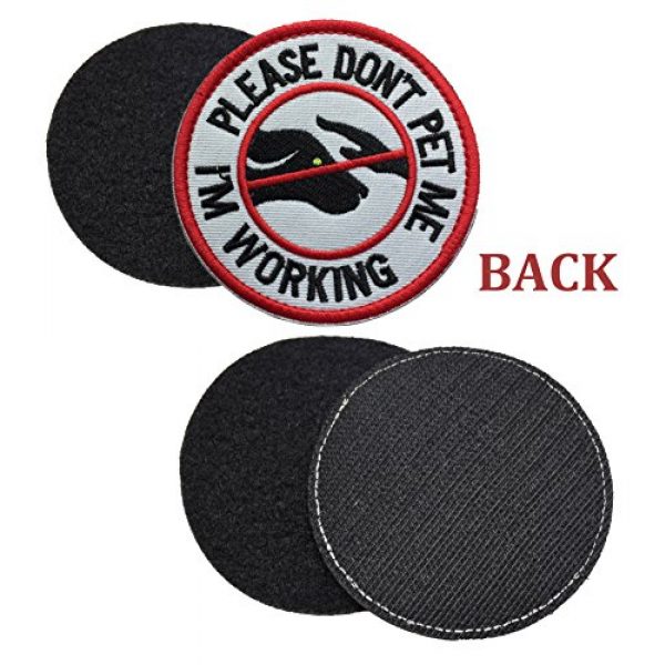 U-LIAN Airsoft Morale Patch 3 U-LIAN 2 Pcs Service Dog Working Do Not Touch Tactical Morale Patch for Dog Vest Harness with Hook Loop Fastener - Please Do Not Pet Me I'm Working Badge
