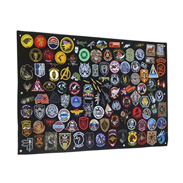 Aoutacc Airsoft Morale Patch 3 27.5" x 42.5" Tactical Military Patch Holder Board Hook & Loop Morale Patch Panel Wall(108x70cm)