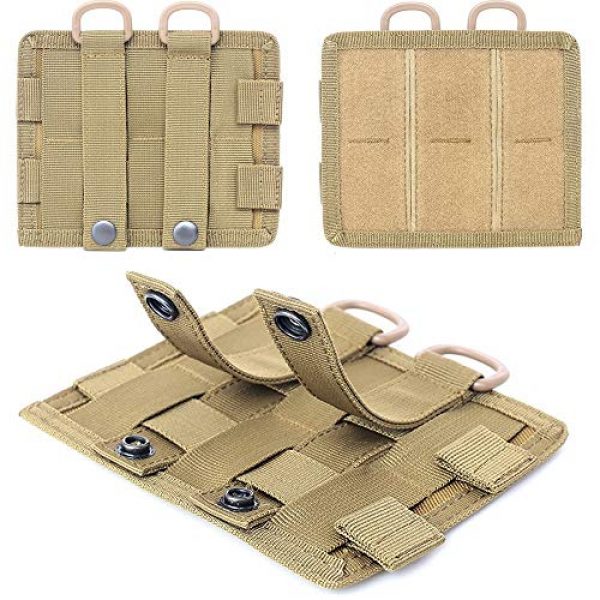 LIVANS Tactical Pouch 4 LIVANS Tactical Mesh Pocket, Molle Mesh Pouch Small Utility Pouch Mag Dump Pouch Storage Pocket Backpack Attachment EDC Pouch Hook-N-Loop Quick Release Design