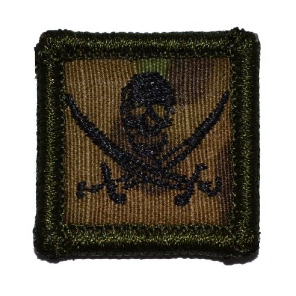 Tactical Gear Junkie Airsoft Morale Patch 1 Pirate Jolly Roger 1x1 inch Patch - Multicam
