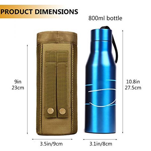 Protector Plus Tactical Pouch 2 Protector Plus Tactical Water Bottles Pouch Military MOLLE Mesh Kettle Holder Bag H2O Drinks Carrier Case