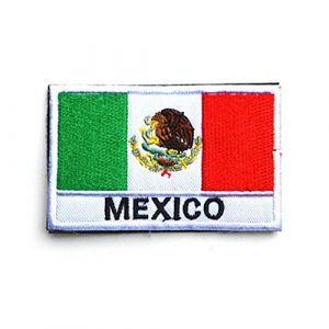 Zhikang68 Airsoft Morale Patch 1 Mexico International Flag Mexican Country Emblem Embroidered Military Tactical Morale Badges Sew On Shoulder Applique for Motorcycle Jackets, Clothes, Backpacks (Style 1)