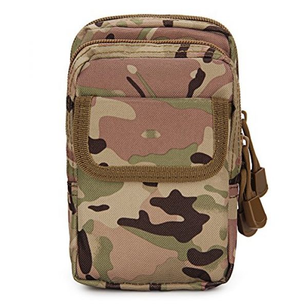 DOHOT Tactical Pouch 2 DOHOT Multi-Purpose Compact Nylon Outdoor Military Tactical Molle Pouch with Two Way Zipper & 6 Pockets,EDC Utility Gadget Belt Waist Bag for iPhone 6 6s 7 Plus,Samsung S4 S5 S6 S7