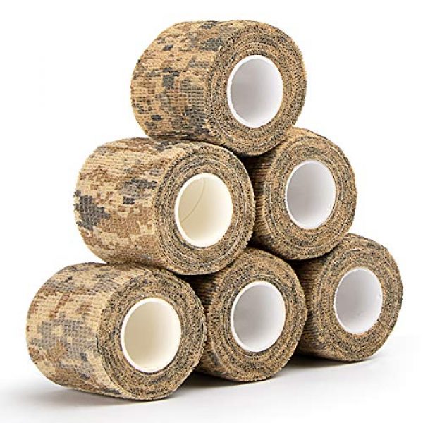 IronSeals Tactical Pouch 1 IronSeals 6 Rolls Camouflage Tape Stealth Camo Wrap Stretch Camping Hunting Bandage 2" x 86"