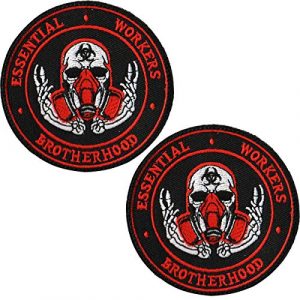 ODSP Airsoft Morale Patch 6 ODSP Brotherhood Essential Workers Embroidered Patch - Emblem Tactical Military Morale Funny Patches Badges Appliques with Fastener Hook and Loop Backing 3.15 Inch 2 Pieces