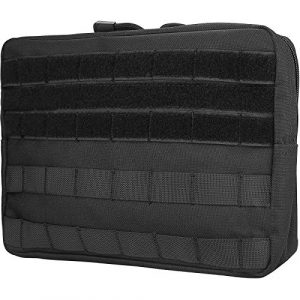 Kosse Tactical Pouch 1 Kosse Tactical Admin Molle Pouch, Military MOLLE Pouch Horizontal Multi-Purpose Utility Gadget Gear Tool Bag for Magazine, Flashlight, Map and Other Small Tools for Outdoor Activities
