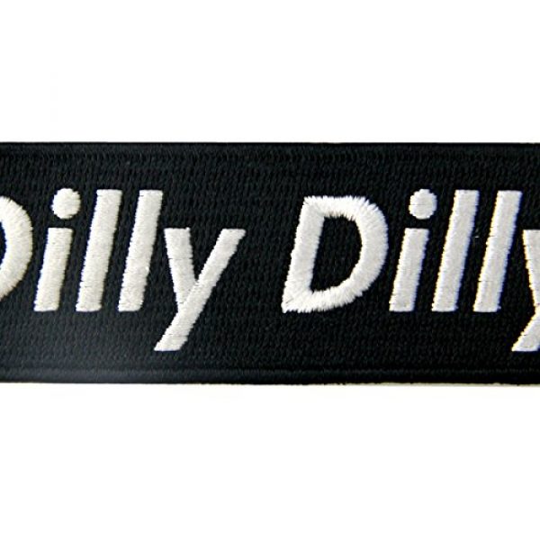 Rocking Planet Airsoft Morale Patch 2 Dilly Dilly Patch Morale Funny Beer Embroidered Applique Iron On Sew On Emblem, White & Black