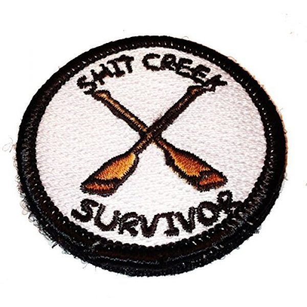 Pantel Tactical Airsoft Morale Patch 1 Shit Creek Survivor Merit Badge Tactical Morale Patch