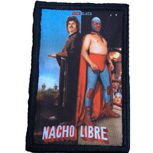 RedheadedTshirts Airsoft Morale Patch 1 Nacho Libre Movie Poster Morale Patch Funny Tactical Military 2x3" Hook and Loop