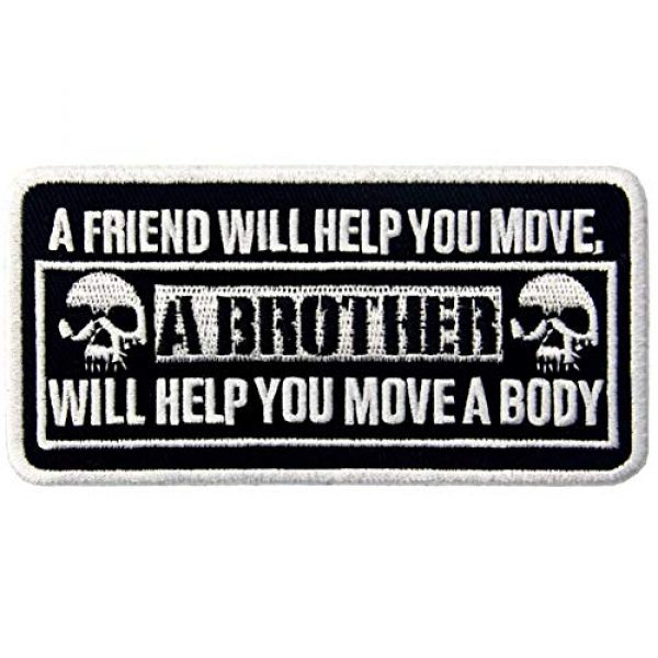 Rocking Planet Airsoft Morale Patch 1 Brother Will Help You to Move A Body Tactical Patch Embroidered Morale Applique Iron On Sew On Emblem