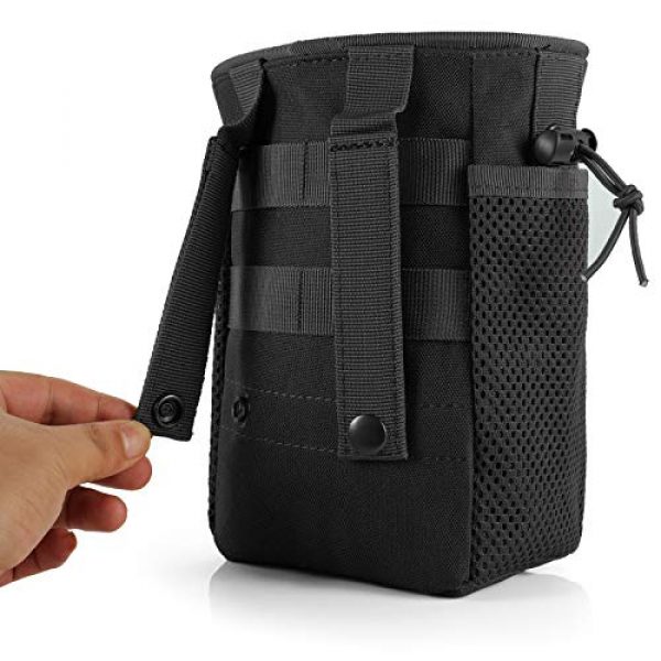 FRTKK Tactical Pouch 2 FRTKK Tactical Molle Drawstring Magazine Dump Pouch Outdoor Ammo Pouch, Adjustable Military Utility Belt Fanny Hip Holster Bag