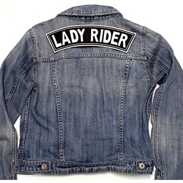 Nixon Thread Co. Airsoft Morale Patch 2 Lady Rider Top Rocker | Large Embroidered Motorcycle Patch Iron On | - by Nixon Thread Co. (11")