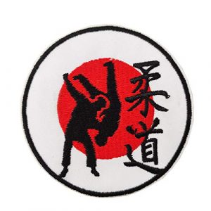 Cute-Patch Airsoft Morale Patch 1 3" Judo Symbol Embroidered Iron on sew on Patch Martial Arts Accessories Applique