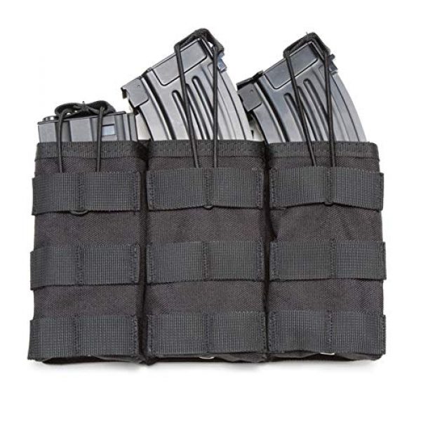 Onepin Tactical Pouch 7 Triple Magazine PouchMolle Open-Top Mag Pouch for M4, M16 Magazine Attaches to Tactical Vests, Rifle Cases, Backpacks - Holds 3 Mags