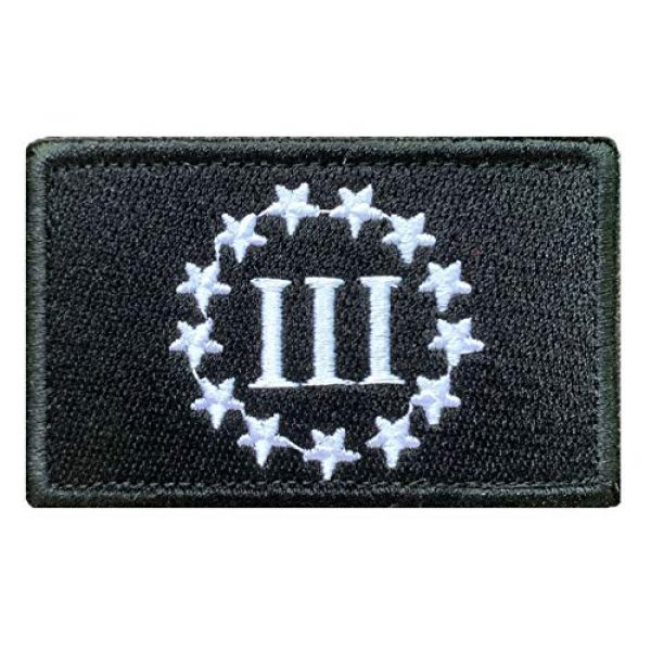 TOWEE Airsoft Morale Patch 3 Mixed Tactical Patch Set, 3 Percent Molon Labe Pirate Dont Tread On Me Tactical Tag Patch Embroidered Border Military Emblem Morale Patches