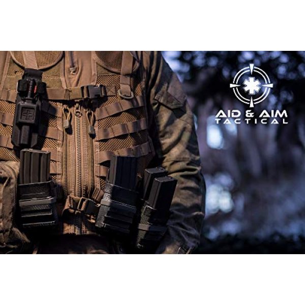Aid&Aim Tactical Tactical Pouch 7 Tourniquet Holder Pouch by Aid&Aim Tactical for Gen7 Tourniquet or Older Gen Tourniquets- Holster Case with Belt Clip Fits Molle Equipment,Police Gear, Duty and Utility Belt up to 2" Wide