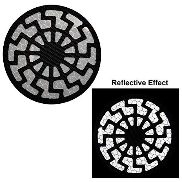 APBVIHL Airsoft Morale Patch 4 Reflective Infrared IR Black Sun Patch Stickers Chemical Resident Evil Military Morale Decorative Patches Emblem Badges Tactical Appliques with Hook and Loop Fastener Backing