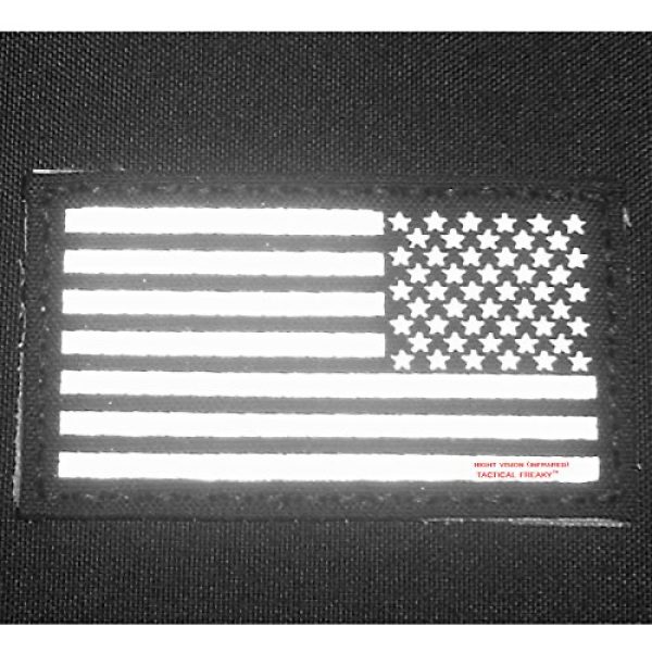 Tactical Freaky Airsoft Morale Patch 6 Multicam Infrared IR USA American Reversed Flag 3.5x2 IFF Tactical Morale Fastener Patch