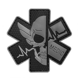 Morton Home Airsoft Morale Patch 1 Morton Home Skull Medic Tactical EMT EMS 3D PVC Tactical Morale Rubber Patch