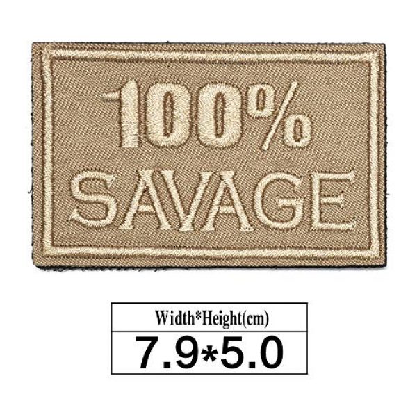 ZHDTW Airsoft Morale Patch 2 ZHDTW Tactical Morale Letter Patches 100% Savage Decorative Patches with Hook Loop for Bags, Backpacks, Clothing (DT048)