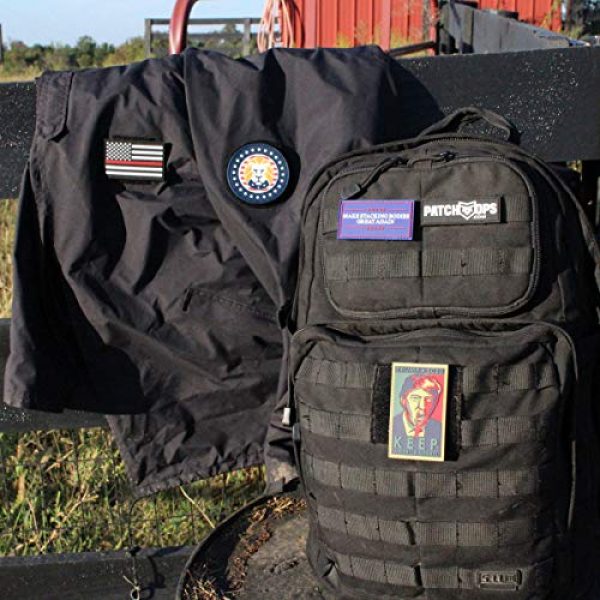 PatchOps Airsoft Morale Patch 4 PatchOps Trump 2020 Make Stacking Bodies Great Again PVC Tactical Morale Patch - Hook Back