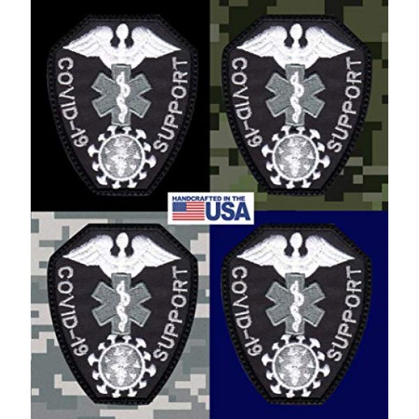 Patch Brigade Airsoft Morale Patch 3 Cov-id-19 Medical Virus Support Medic Badge Patch