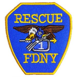 Tactical Embroidery Patch Airsoft Morale Patch 1 Fireing Department New York City (FDNY) Rescue Embroidery Patch Military Tactical Morale Patch Badges Emblem Applique Hook Patches for Clothes Backpack Accessories