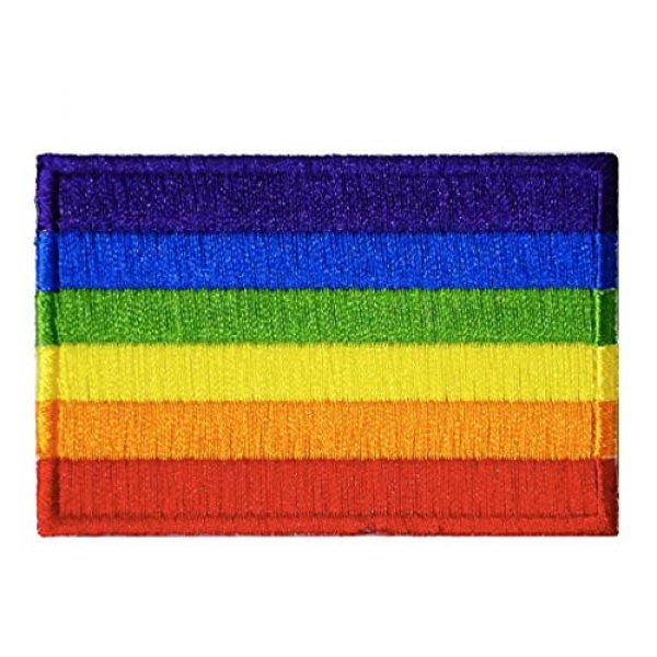 Graphic Dust Airsoft Morale Patch 1 Graphic Dust Rainbow Flag Sign Gay LGBT Lesbian Embroidered Iron on Patch Logo Gay Pride Festival Rights Love DIY Heart Sign Symbol