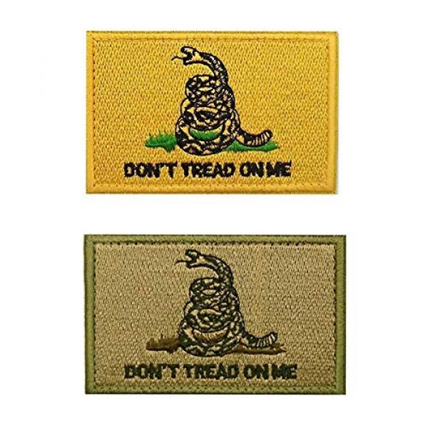 Axe Sickle Airsoft Morale Patch 4 AxeSickle 2x3 Inch Don't Tread on me Embroidered Patch American Flag Patch Tactical Military Morale Patch 4 Pcs.