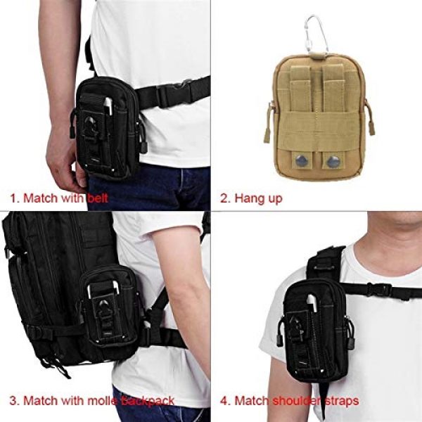 LGL Tactical Pouch 5 LGL Tactical Sling Bag Tactical Belt Bag - Hunting Bags Tactical Pouch Bag Belt Waist Bag Military Pack Phone Case Pocket for Phone Tool Pouch Bag Mini Utility Pouch (Color : Black)
