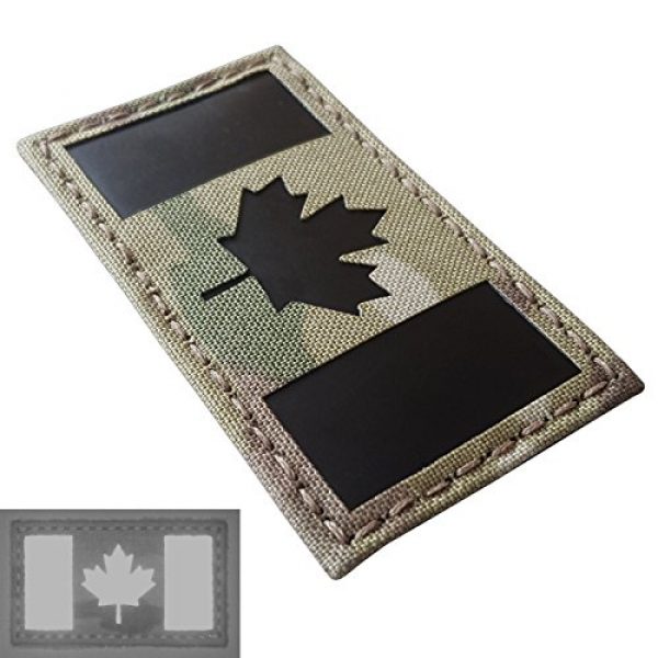 Tactical Freaky Airsoft Morale Patch 3 Multicam Infrared IR Canada Flag 3.5x2 IFF Tactical Morale Hook&Loop Patch