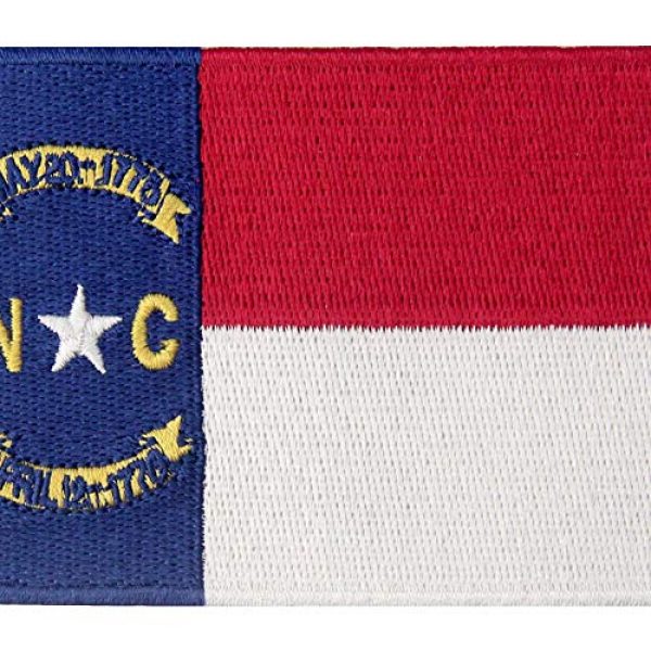EmbTao Airsoft Morale Patch 2 North Carolina State Flag Patch NC Embroidered Applique Iron On Sew On Emblem