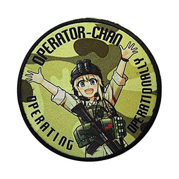 Fine Print Patch Airsoft Morale Patch 2 Girls' Frontline Operator Chan Military Hook Loop Tactics Morale Patch