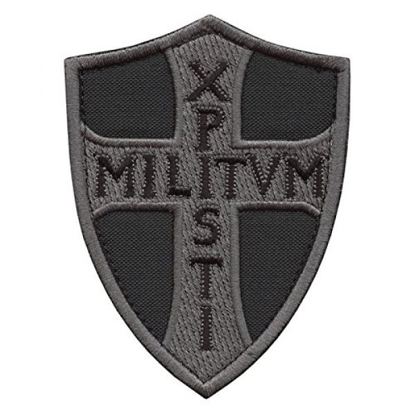 LEGEEON Airsoft Morale Patch 1 LEGEEON ACU Subdued Knights Templar Chi Rho Xpisti Militvm Soldiers of Christ Crusader Cross Tactical Morale Hook&Loop Patch