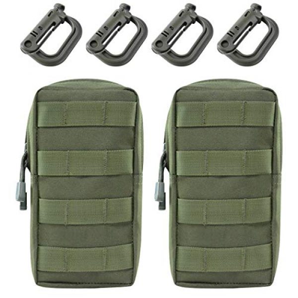 Aoutacc Tactical Pouch 1 2 Pack Tactical Modular Molle Pouches, Compact Small Utility Pouch EDC Waist Bag Pouch