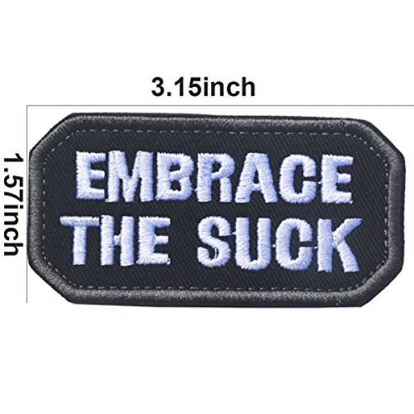 ODSP Airsoft Morale Patch 3 ODSP 2PCS Embrace The Suck Funny Military Tactical Morale Desert Badge Embroidery Hook & Loop Patch 3.15" x 1.57" Sized for Operator Caps, Hats, Bags,Jackets Clothes,Clothing,Jeans,Backpacks