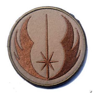 Tactical Embroidery Patch Airsoft Morale Patch 1 Star Wars Jedi Order Logo Tactical Embroider Hook & Loop Morale Patch Military Patch for Clothing Accessory Backpack Armband (Brown)
