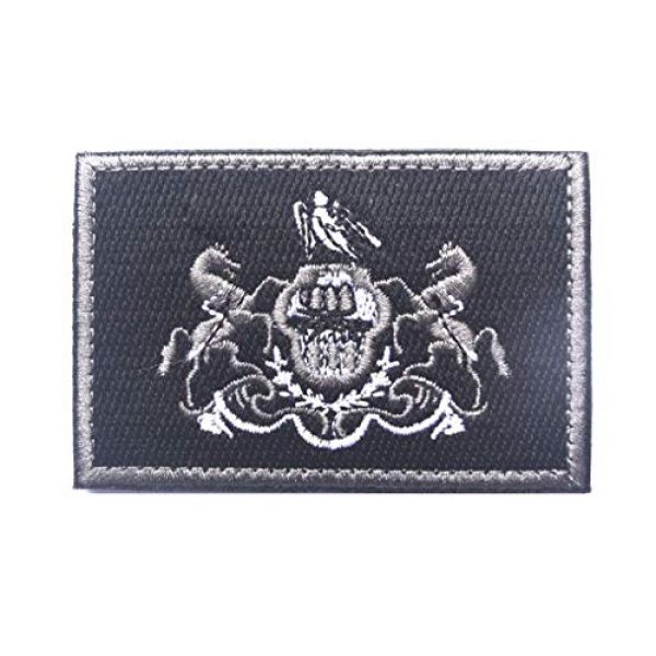 Tactical Embroidery Patch Airsoft Morale Patch 2 State Flag of Pennsylvania Embroidery Patch Military Tactical Morale Patch Badges Emblem Applique Hook Patches for Clothes Backpack Accessories