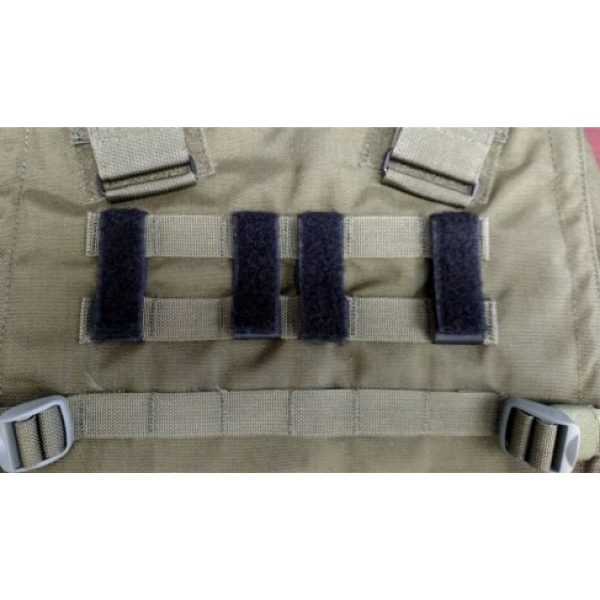 MOLLE PANEL ACCESSORIES Tactical Pouch 3 Del Molle Strips Attaching Tactical ID Patches 3-inch high Patches - 4-Count - OD Green