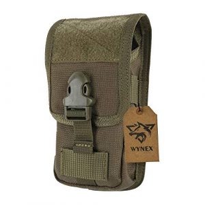 WYNEX Tactical Pouch 1 WYNEX Cell Phone Holster Pouch, Tactical Smartphone Pouches EDC Cellphone Case Molle Gadget Bag Molle Attachment Belt Holder Waist Bag Applicable Most Type
